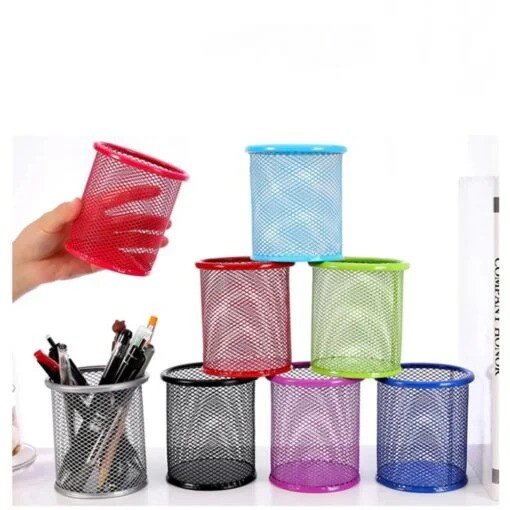 Round Mesh Pencil Pen Organizer